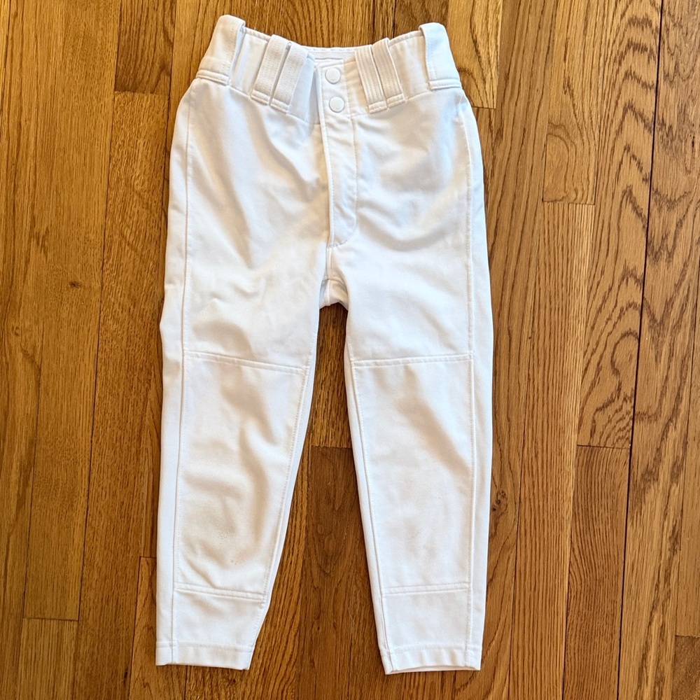 Mizuno youth “tweener” style baseball pants, white